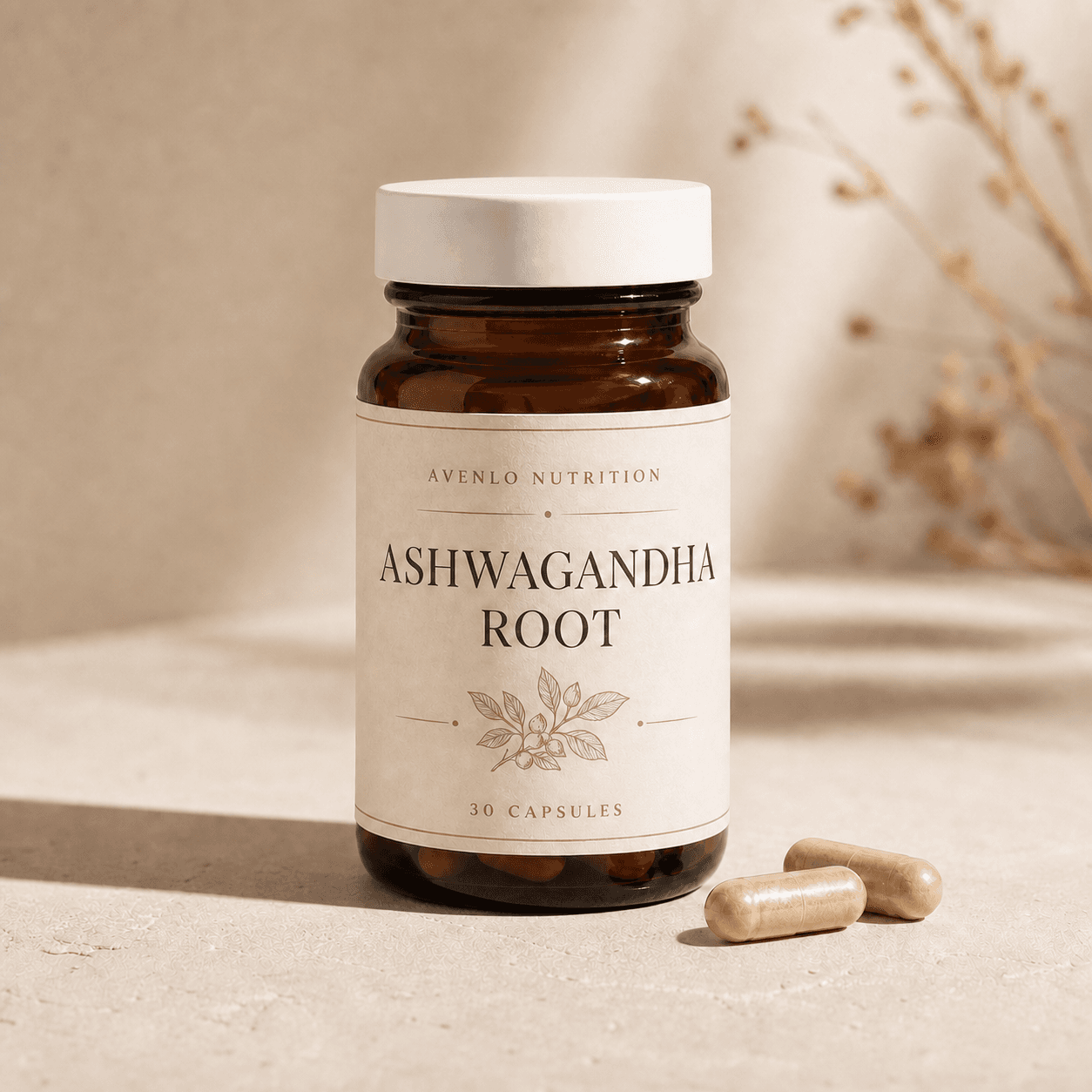 Synthetic product concept render of Ashwagandha Root