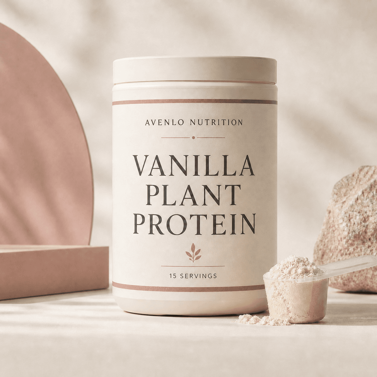 Synthetic product concept render of Vanilla Plant Protein